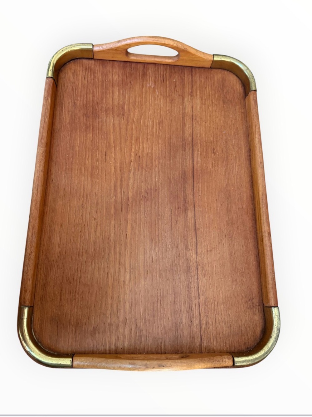 vintage Mid-Century Modern teak serving tray by Dolphin
